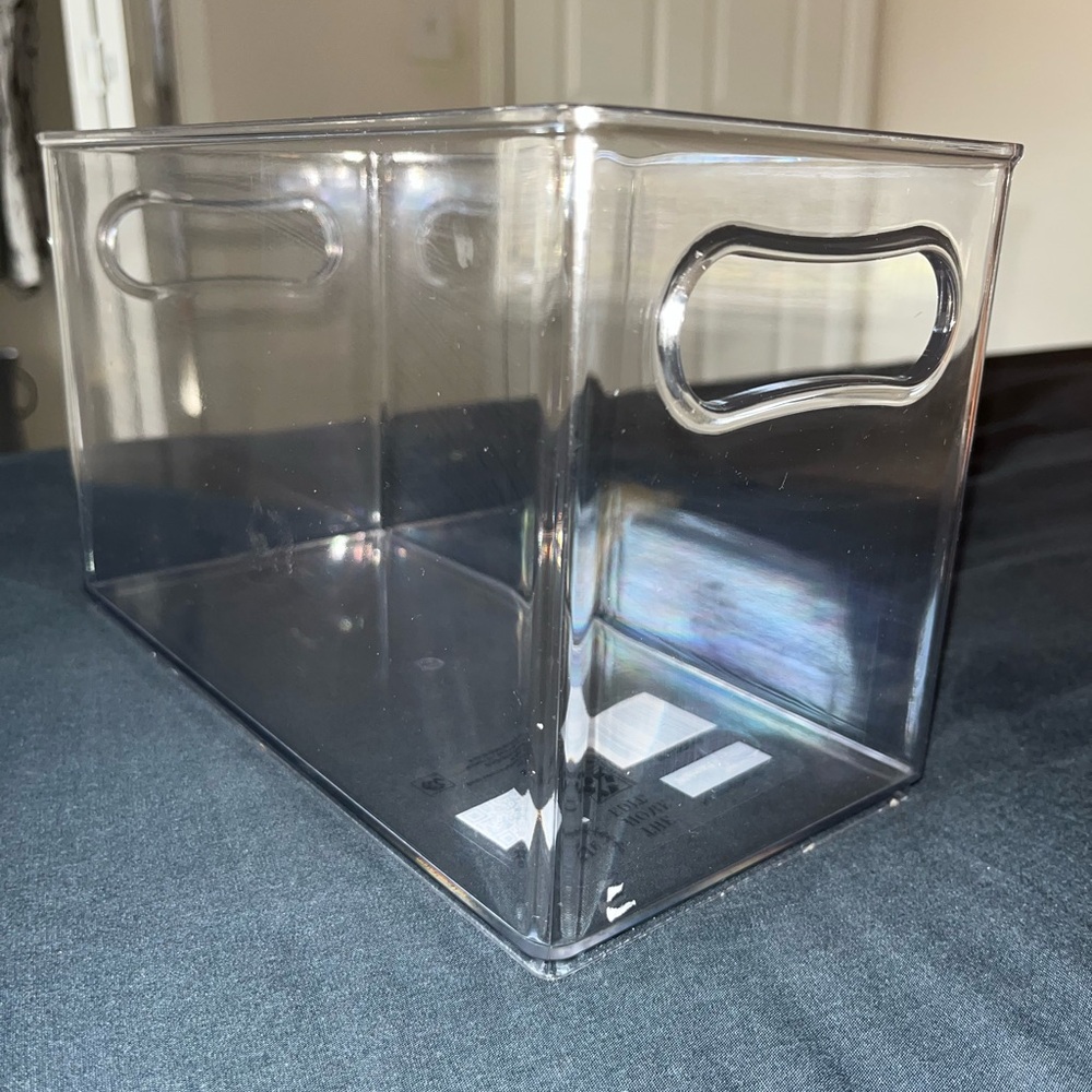 Clear Storage Bin with Handles